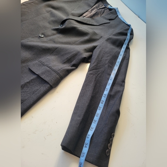 346 Brooks Brothers Stretch Wool Blazer Grey/Black in Size 43L - Picture 12 of 15